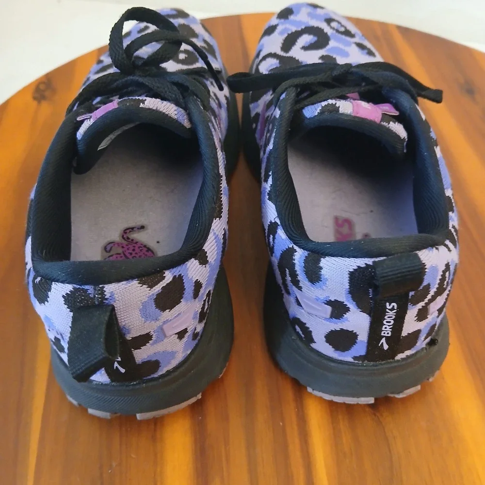 Brooks Revel 5 Women 7 Purple Leopard Running Shoes Sneakers 1203611B567